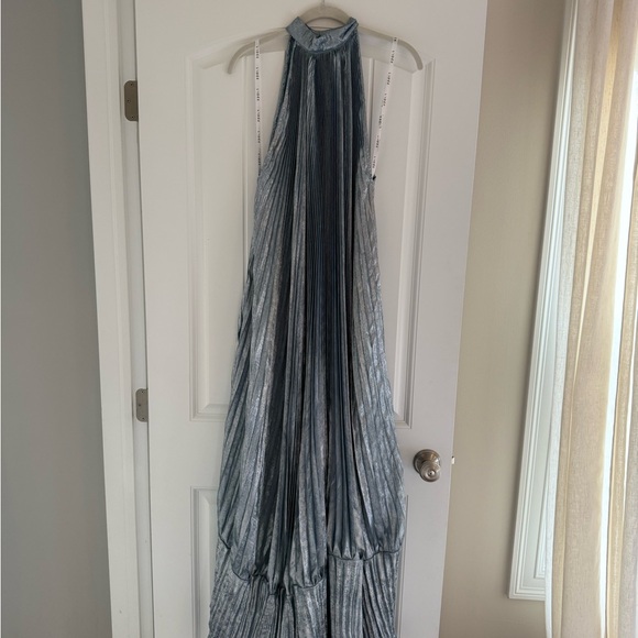 NWT L'IDÉE MYSTIQUE PLEATED SHIMMER MAXI DRESS - Picture 5 of 7